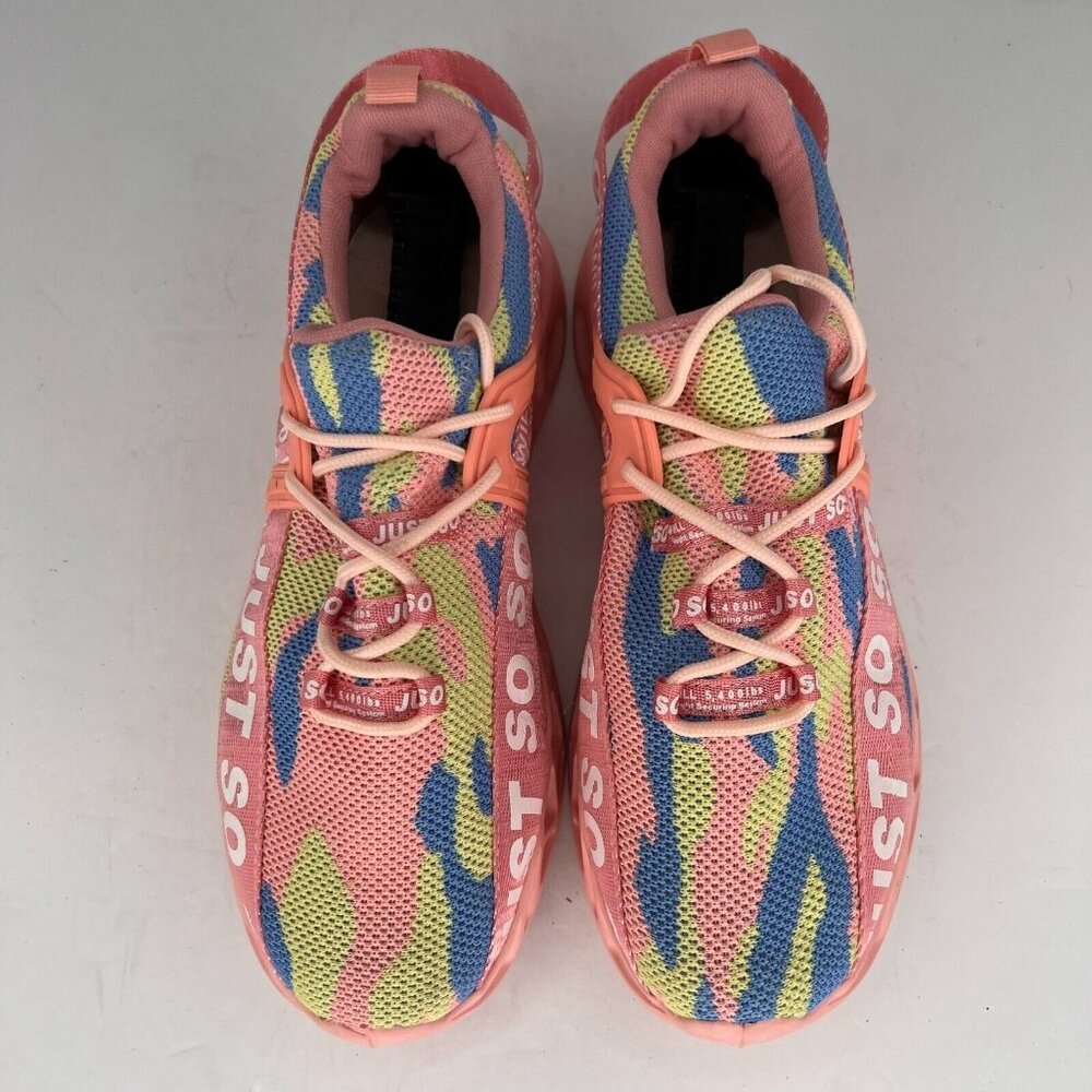 Just SoSo Womens Pink Tie Dye Mesh Lace Up Low Top Size 9.5 Running Shoes - Picture 4 of 10